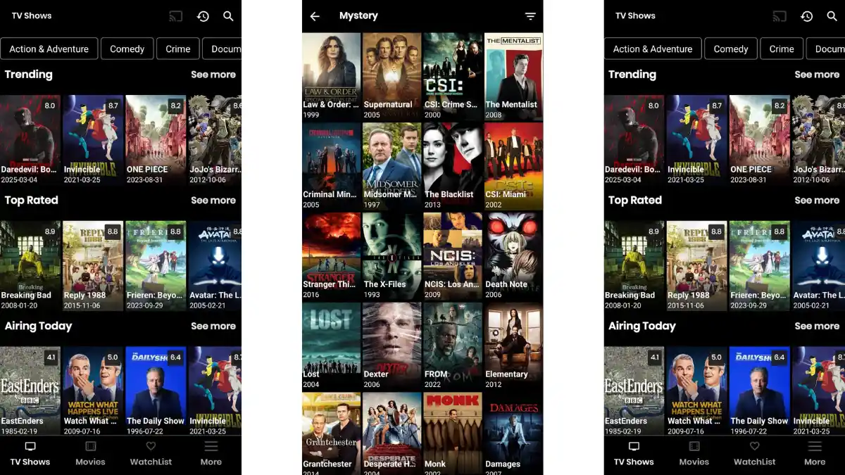 Nova TV APK streaming a movie in HD on Firestick