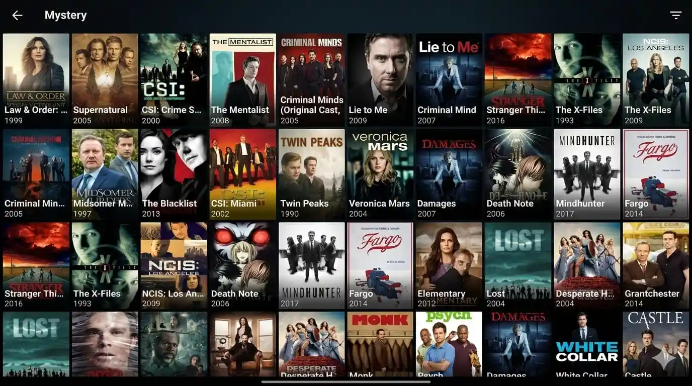 Nova TV APK home screen showing movies and TV shows