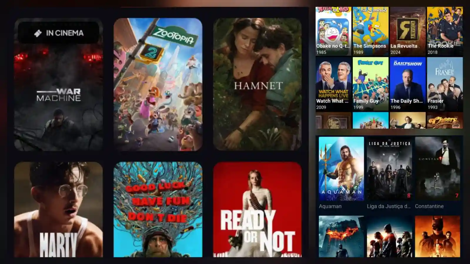 Firestick home screen with FilmPlus app installed and pinned to favorites row